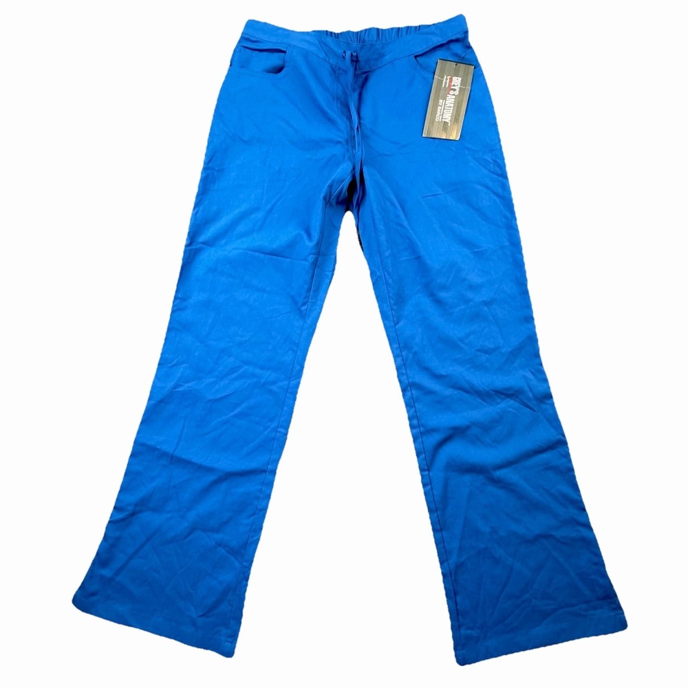 Grey's Anatomy by Barco Scrub Pants Blue M NWT Drawstring Flare